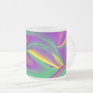 De Abstracte 3D Rainbowart Matglas Koffiemok