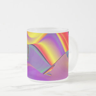 De Abstracte 3D Rainbowart Matglas Koffiemok