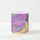 De Abstracte 3D Rainbowart Matglas Koffiemok (Voorkant rechts)