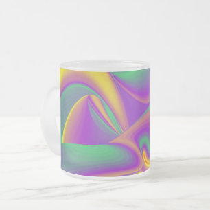 De Abstracte 3D Rainbowart Matglas Koffiemok
