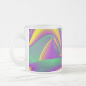 De Abstracte 3D Rainbowart Matglas Koffiemok (Links)