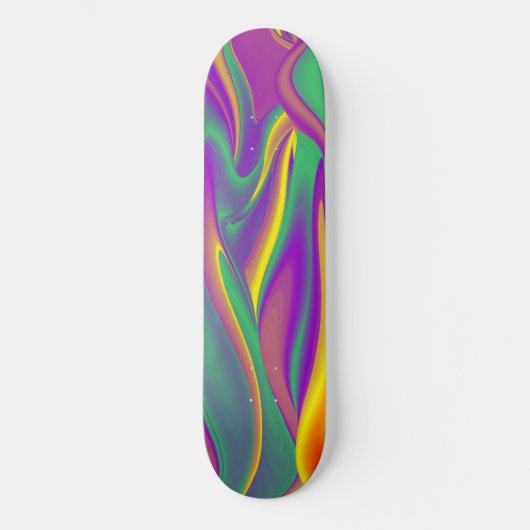 De Abstracte 3D Rainbowart Persoonlijk Skateboard (Voorkant)