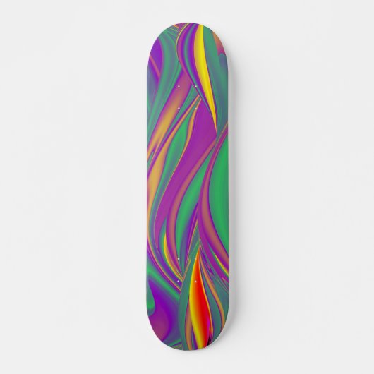 De Abstracte 3D Rainbowart Persoonlijk Skateboard (Voorkant)