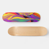 De Abstracte 3D Rainbowart Persoonlijk Skateboard (Horizontaal)