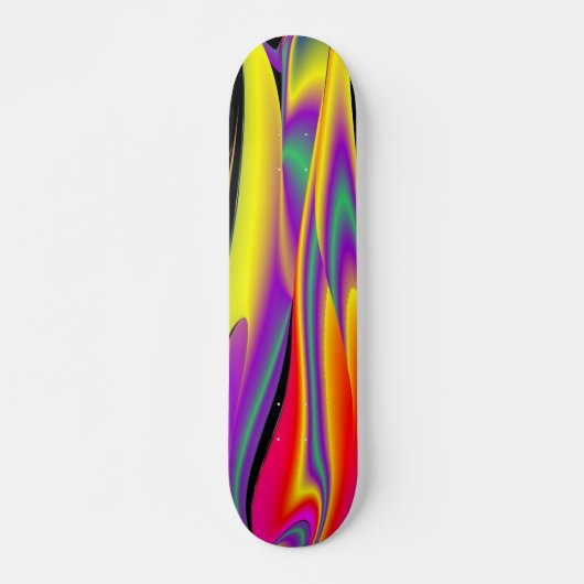 De Abstracte 3D Rainbowart Persoonlijk Skateboard (Voorkant)