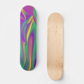 De Abstracte 3D Rainbowart Persoonlijk Skateboard (Voorkant)