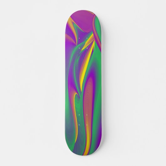 De Abstracte 3D Rainbowart Persoonlijk Skateboard (Voorkant)