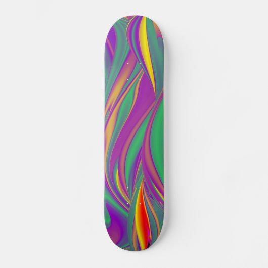 De Abstracte 3D Rainbowart Persoonlijk Skateboard (Voorkant)