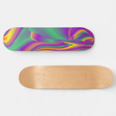 De Abstracte 3D Rainbowart Persoonlijk Skateboard (Horizontaal)