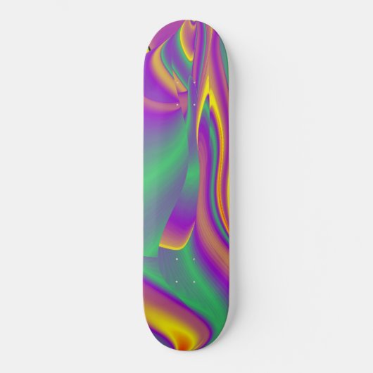 De Abstracte 3D Rainbowart Persoonlijk Skateboard (Voorkant)