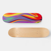 De Abstracte 3D Rainbowart Persoonlijk Skateboard (Horizontaal)