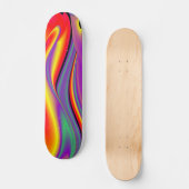 De Abstracte 3D Rainbowart Persoonlijk Skateboard (Voorkant)