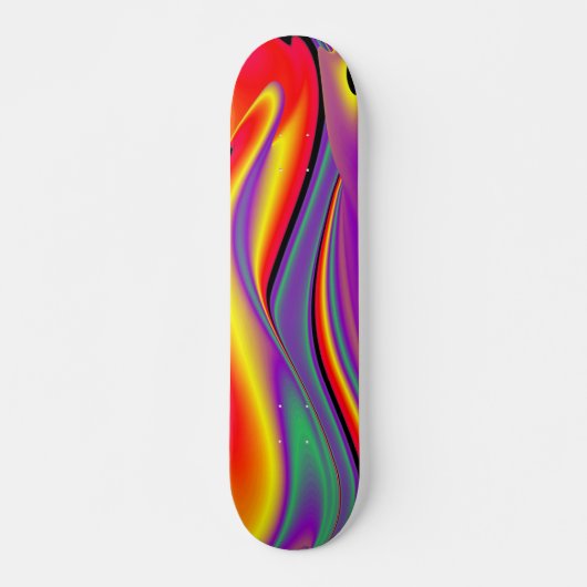 De Abstracte 3D Rainbowart Persoonlijk Skateboard (Voorkant)