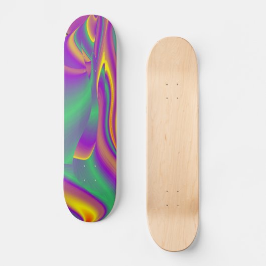 De Abstracte 3D Rainbowart Persoonlijk Skateboard (Voorkant)