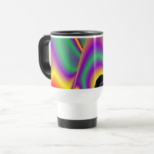 De Abstracte 3D Rainbowart Reisbeker