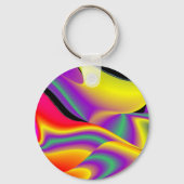 De Abstracte 3D Rainbowart Sleutelhanger (Voorkant)