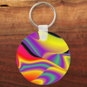 De Abstracte 3D Rainbowart Sleutelhanger (Voorkant)