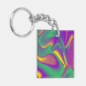 De Abstracte 3D Rainbowart Sleutelhanger (Voorkant Links)