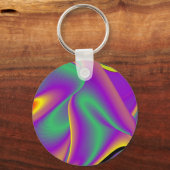 De Abstracte 3D Rainbowart Sleutelhanger (Voorkant)