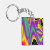 De Abstracte 3D Rainbowart Sleutelhanger (Voorkant Links)