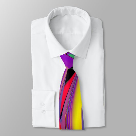 De Abstracte 3D Rainbowart Stropdas (Gebonden)