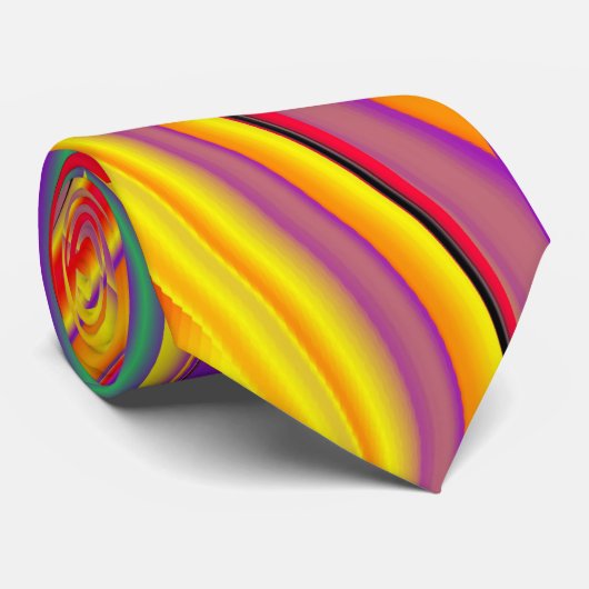 De Abstracte 3D Rainbowart Stropdas (Opgerold)