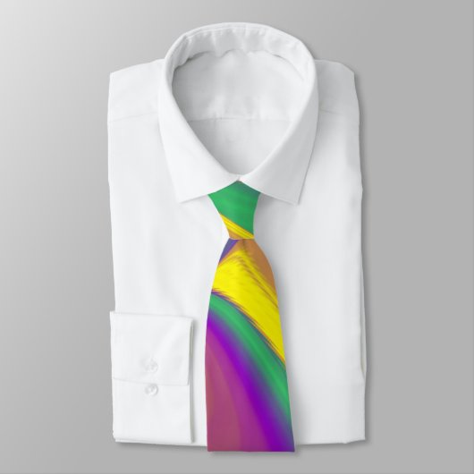 De Abstracte 3D Rainbowart Stropdas (Gebonden)