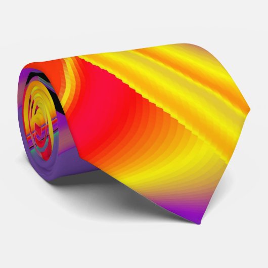 De Abstracte 3D Rainbowart Stropdas (Opgerold)