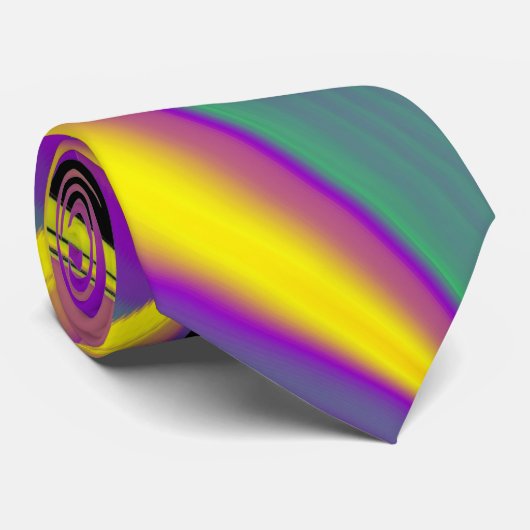 De Abstracte 3D Rainbowart Stropdas (Opgerold)