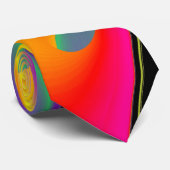 De Abstracte 3D Rainbowart Stropdas (Opgerold)