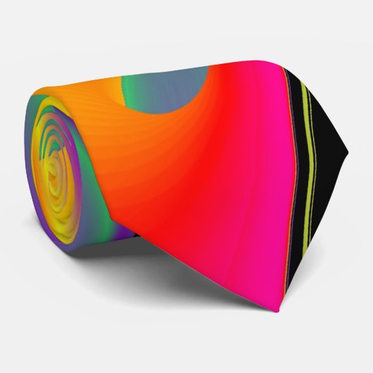 De Abstracte 3D Rainbowart Stropdas (Opgerold)
