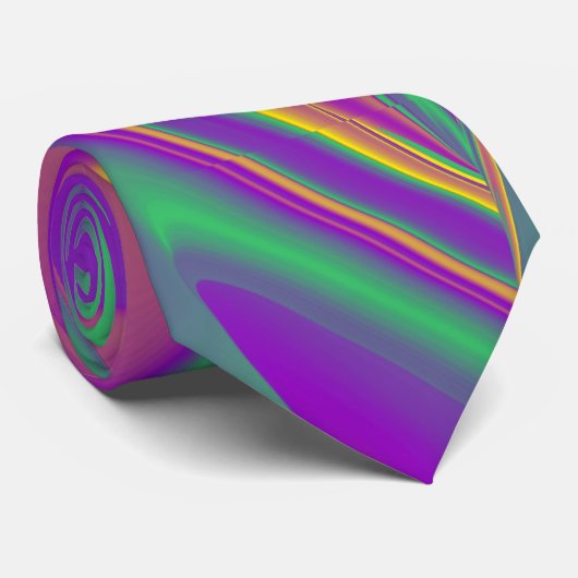 De Abstracte 3D Rainbowart Stropdas (Opgerold)