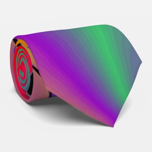 De Abstracte 3D Rainbowart Stropdas (Opgerold)