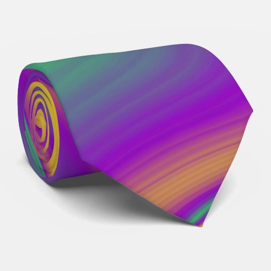 De Abstracte 3D Rainbowart Stropdas (Opgerold)