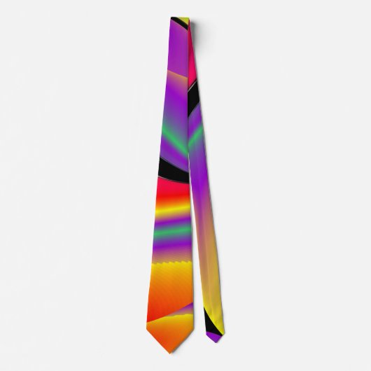 De Abstracte 3D Rainbowart Stropdas (Voorkant)