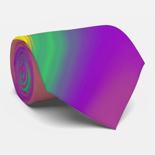 De Abstracte 3D Rainbowart Stropdas (Opgerold)