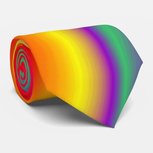 De Abstracte 3D Rainbowart Stropdas (Opgerold)
