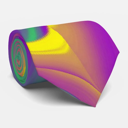 De Abstracte 3D Rainbowart Stropdas (Opgerold)