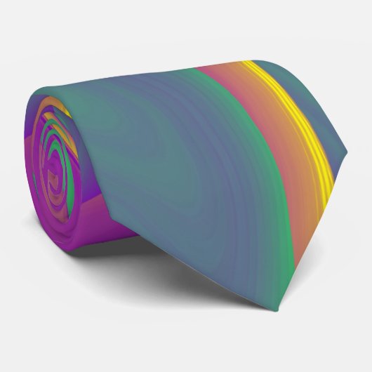 De Abstracte 3D Rainbowart Stropdas (Opgerold)