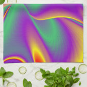 De Abstracte 3D Rainbowart Theedoek (Gevouwen)