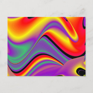 De Abstracte 3D Rainbowart van de Magie van Kleure Briefkaart