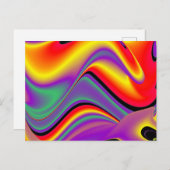 De Abstracte 3D Rainbowart van de Magie van Kleure Briefkaart (Voorkant / Achterkant)