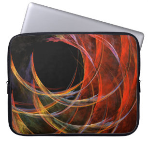 De Abstracte Art-laptophoes van de cirkel breken Laptop Sleeve