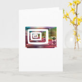 De abstracte Arty Kaart van Groeten - TV binnen (Gele Bloem)