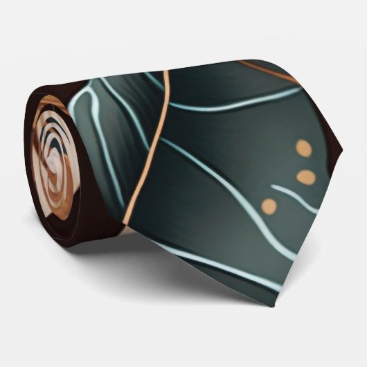 De Abstracte bladeren Stropdas (Opgerold)