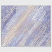 De Abstracte Blauwe en Beige Slagen van de Verf va Cadeaupapier (Vlak)