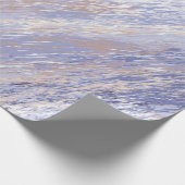 De Abstracte Blauwe en Beige Slagen van de Verf va Cadeaupapier (Hoek)