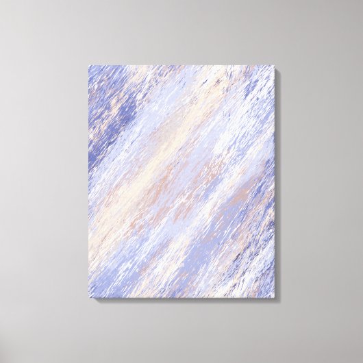 De Abstracte Blauwe en Beige Slagen van de Verf va Canvas Afdruk (Voorkant)