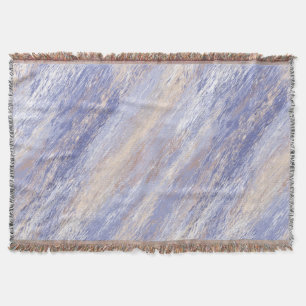 De Abstracte Blauwe en Beige Slagen van de Verf va Deken