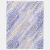 De Abstracte Blauwe en Beige Slagen van de Verf va Fleece Deken (Voorkant)
